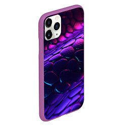 Чехол iPhone 11 Pro матовый Фиолетовая абстрактная текстура неоновая, цвет: 3D-фиолетовый — фото 2