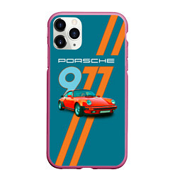 Чехол iPhone 11 Pro матовый Porsche 911 немецкий спорткар