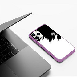 Чехол iPhone 11 Pro матовый Borussia краски белые, цвет: 3D-фиолетовый — фото 2