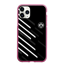 Чехол iPhone 11 Pro матовый Borussia sport fc, цвет: 3D-малиновый