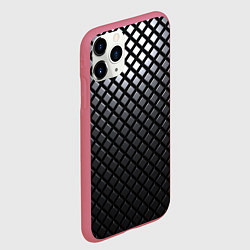 Чехол iPhone 11 Pro матовый Доспехи из карбона, цвет: 3D-малиновый — фото 2