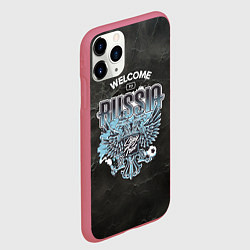 Чехол iPhone 11 Pro матовый Добро пожаловать в Россию - stay true, цвет: 3D-малиновый — фото 2