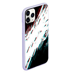 Чехол iPhone 11 Pro матовый Glitch effect, цвет: 3D-светло-сиреневый — фото 2