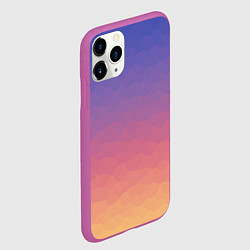 Чехол iPhone 11 Pro матовый Эффект рассвета градиентом с кристаллизацией, цвет: 3D-фиолетовый — фото 2