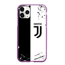 Чехол iPhone 11 Pro матовый Juventus краски текстура спорт, цвет: 3D-фиолетовый