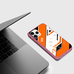 Чехол iPhone 11 Pro матовый Asiimov AWP skin, цвет: 3D-малиновый — фото 2