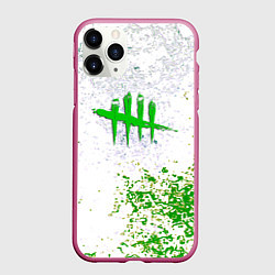 Чехол iPhone 11 Pro матовый Dead by daylight краски, цвет: 3D-малиновый