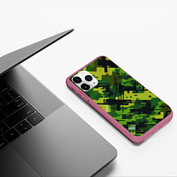 Чехол iPhone 11 Pro матовый Camouflage - pattern ai art, цвет: 3D-малиновый — фото 2