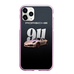 Чехол iPhone 11 Pro матовый Спортивный автомобиль Porsche 911