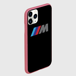 Чехол iPhone 11 Pro матовый BMW sport logo, цвет: 3D-малиновый — фото 2