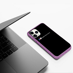 Чехол iPhone 11 Pro матовый BMW logo steel, цвет: 3D-фиолетовый — фото 2