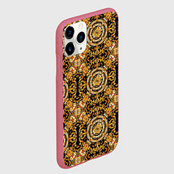 Чехол iPhone 11 Pro матовый Элегантные линии, цвет: 3D-малиновый — фото 2