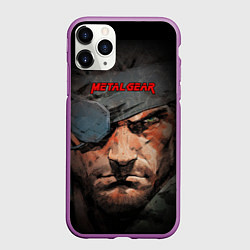 Чехол iPhone 11 Pro матовый Metal gear Venom Snake, цвет: 3D-фиолетовый