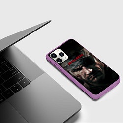 Чехол iPhone 11 Pro матовый Metal gear Venom Snake, цвет: 3D-фиолетовый — фото 2