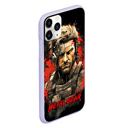 Чехол iPhone 11 Pro матовый Venom Snake Metal gear game, цвет: 3D-светло-сиреневый — фото 2