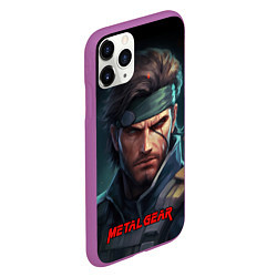 Чехол iPhone 11 Pro матовый Веном Снейк из игры Metal gear, цвет: 3D-фиолетовый — фото 2