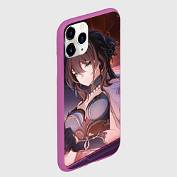 Чехол iPhone 11 Pro матовый Honkai Star Rail Ruan Мэй, цвет: 3D-фиолетовый — фото 2