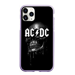 Чехол iPhone 11 Pro матовый AC DC - большой череп с подтеками