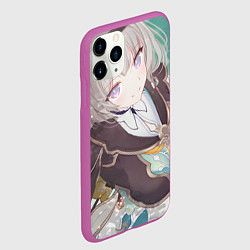 Чехол iPhone 11 Pro матовый Honkai Star Rail Firefly smile, цвет: 3D-фиолетовый — фото 2