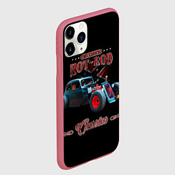 Чехол iPhone 11 Pro матовый Кастомный хотрод, цвет: 3D-малиновый — фото 2