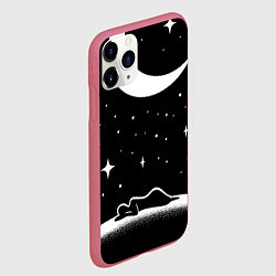 Чехол iPhone 11 Pro матовый Космический сон - нейросеть, цвет: 3D-малиновый — фото 2