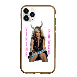 Чехол iPhone 11 Pro матовый Viking Power Beyonce, цвет: 3D-коричневый