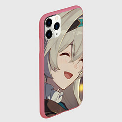Чехол iPhone 11 Pro матовый Honkai Star Rail Firefly smile, цвет: 3D-малиновый — фото 2