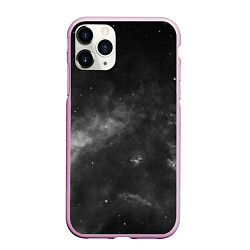 Чехол iPhone 11 Pro матовый Монохромный космос, цвет: 3D-розовый