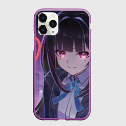 Чехол iPhone 11 Pro матовый Honkai Star Rail Sparkle smile, цвет: 3D-фиолетовый