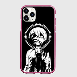 Чехол iPhone 11 Pro матовый Темный дворецкий Сиэль, цвет: 3D-малиновый