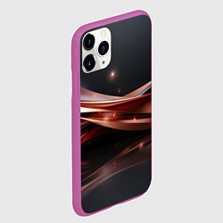 Чехол iPhone 11 Pro матовый Блестящая изящная геометрия, цвет: 3D-фиолетовый — фото 2