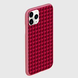 Чехол iPhone 11 Pro матовый Бордовая мозаика, цвет: 3D-малиновый — фото 2