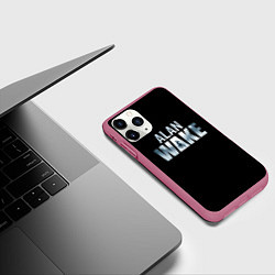 Чехол iPhone 11 Pro матовый Алан Вейк лого, цвет: 3D-малиновый — фото 2