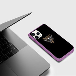 Чехол iPhone 11 Pro матовый Baldurs gate logo, цвет: 3D-фиолетовый — фото 2