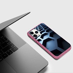 Чехол iPhone 11 Pro матовый Броня нанотехнологичная, цвет: 3D-малиновый — фото 2