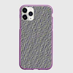 Чехол iPhone 11 Pro матовый Тиснение метала, цвет: 3D-фиолетовый