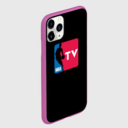 Чехол iPhone 11 Pro матовый NBA tv logo, цвет: 3D-фиолетовый — фото 2