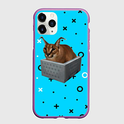 Чехол iPhone 11 Pro матовый Шлепа в коробке, цвет: 3D-фиолетовый