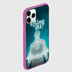 Чехол iPhone 11 Pro матовый Still wakes the deep силуэт, цвет: 3D-фиолетовый — фото 2
