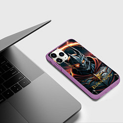 Чехол iPhone 11 Pro матовый Elden Ring персонаж темный рыцарь, цвет: 3D-фиолетовый — фото 2