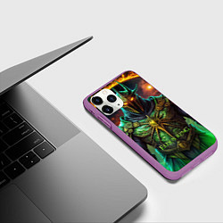 Чехол iPhone 11 Pro матовый Elden Ring персонаж темный рыцарь, цвет: 3D-фиолетовый — фото 2