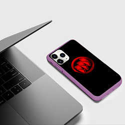 Чехол iPhone 11 Pro матовый Buick red logo, цвет: 3D-фиолетовый — фото 2