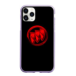 Чехол iPhone 11 Pro матовый Buick red logo, цвет: 3D-светло-сиреневый