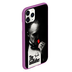 Чехол iPhone 11 Pro матовый The Godfather - Don Vito, цвет: 3D-фиолетовый — фото 2