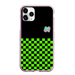 Чехол iPhone 11 Pro матовый Minecraft клетка