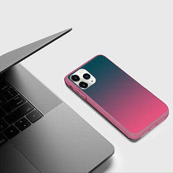 Чехол iPhone 11 Pro матовый Абстрактный градиент, цвет: 3D-малиновый — фото 2