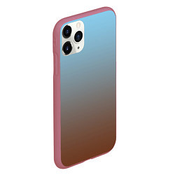 Чехол iPhone 11 Pro матовый Текстура градиент, цвет: 3D-малиновый — фото 2