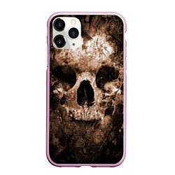 Чехол iPhone 11 Pro матовый Wood skull