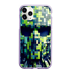 Чехол iPhone 11 Pro матовый Cyber face - ai art fantasy