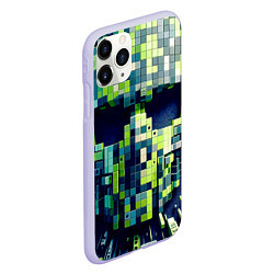 Чехол iPhone 11 Pro матовый Cyber face - ai art fantasy, цвет: 3D-светло-сиреневый — фото 2